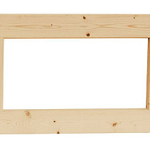 Vuren vast raam met helder glas