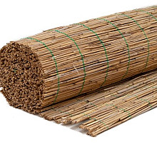 Rietrol - per stengel - groen perlondraad